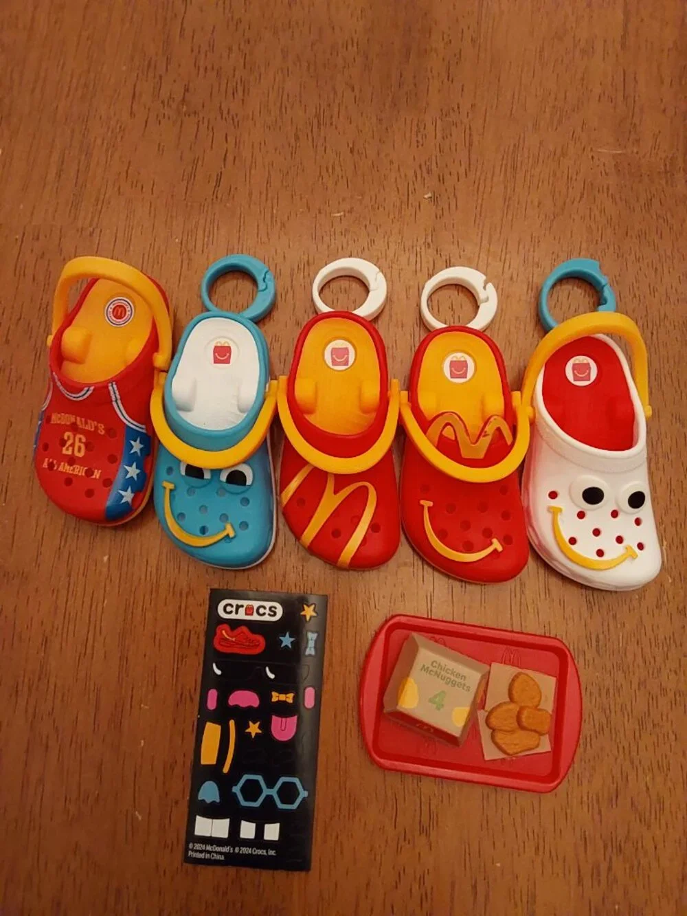 CROC'S SHOE TOYS MC DONALD'S NEW ALL AS PICTURED